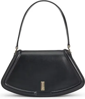 BOSS Ariell Leather Shoulder Bag in Black at Nordstrom