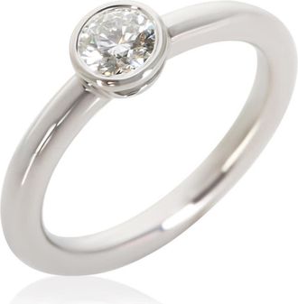 Tiffany & Co. Pre-Owned Tiffany & Co. 0.38 ct Round Brilliant Diamond Bezet Solitaire Engagement Ring