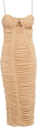 Self Portrait Abito midi a portafoglio - Toni neutri