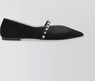 Alexander McQueen leather pointed-toe ballerina shoes