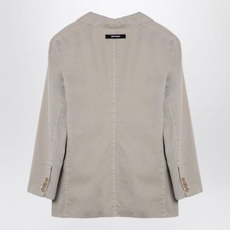Palm Angels Beige Dubbelgebreide Katoenen Jas