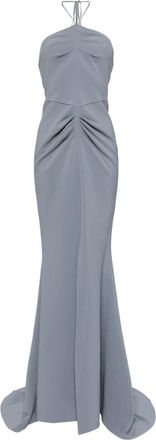 Maticevski halterneck maxi dress - women - Polyester - 10 - Green