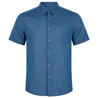 Ted Baker Palomas Marineblauwe Linnen Overhemd