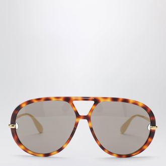 Bottega Veneta Classic aviator sunglasses in recycled acetate, havana