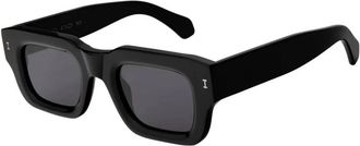 Illesteva Unisex - Lewis Sunglasses In Black/grey Flat