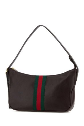 Gucci Mens Dark Brown Leather Small Lunetta Shoulder Bag Joybrownvrv Borse A Mano
