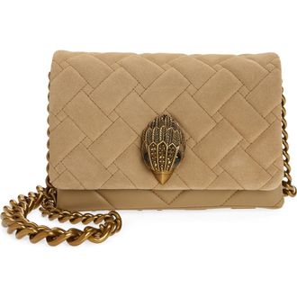 Kurt Geiger Mini Kensington Quilted Leather Convertible Crossbody Bag in Light Beige at Nordstrom Rack