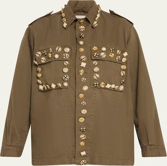 Libertine - Libertine Button Luxe Vintage French Military Jacket