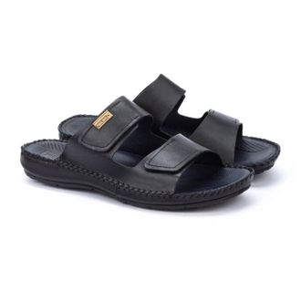 Pikolinos Mens Tarifa Leather Sandal In Black