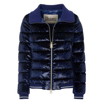 Herno Gewatteerd jack - Dames - Jassen - Blauw - Maat: 3XS Zijde
