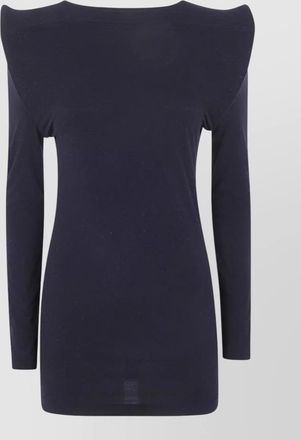 Junya Watanabe boat neck knit top cap sleeves