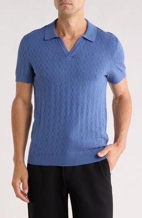 Bonobos One Fit Knit Polo in Blue Texture at Nordstrom Rack, Size Xx-Large