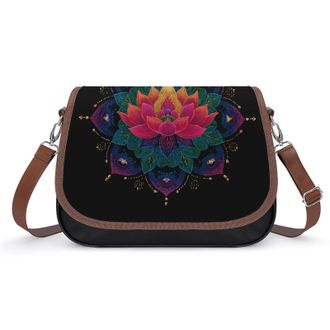 Generic Colorful Mandala Crossbody Bags for Women Shoulder Messenger Bag Purse Handbags