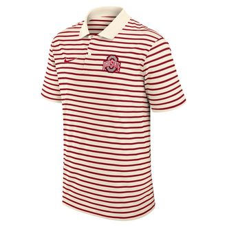 Nike Ohio State Striped Nike Mens Dri-FIT College Polo in Brown | 02LX0DNQOH-QX7