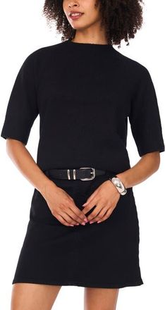 Vince Camuto Mock Neck Sweater in Rich Black at Nordstrom, Size X-Large