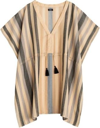 Echo Cabana Stripe Caftan in Black at Nordstrom, Size X-Small