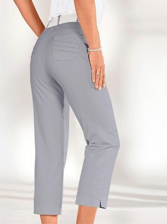 COSMA 7/8-Hose COSMA, Damen, Gr. 36, Normalgr&ouml;ssen, grau (hellgrau), 97% Baumwolle, 3% Elasthan, unifarben, 7/8-L&auml;nge, Hosen 7/8-Hose