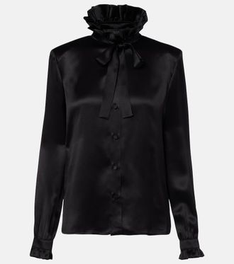 Gucci Bow-detail silk satin blouse