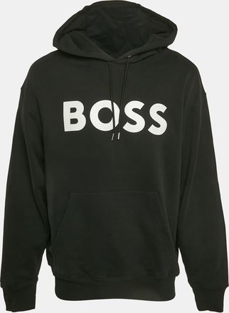 HUGO BOSS Boss By Hugo Boss Back Logo Print Cotton Knit Hoodie