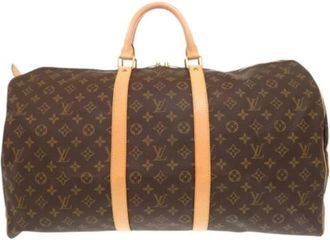 Louis Vuitton Pre-owned Canvas Weekendtas - unisex - Vintage Weekendtas - Bruin - ONE Size - Vintage