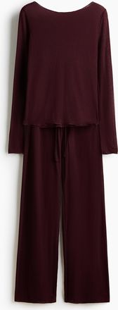 H&M Gerippter Pyjama - Red