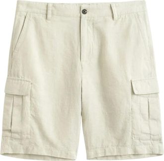 GANT Casual Shorts, male, Beige, Size: W34 Linen Cargo Shorts