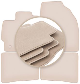 OEM Alfombrillas Beige Premium Para Toyota Prius Iii Xw30 Hatchback 2011-2015