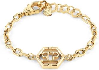 Philipp Plein Hexagon Stainless Steel Armband - Dames - Armbanden - Geel - ONE Size - Accessoires