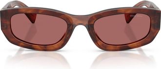 Miu Miu Sunglasses Mub04 S 26 E80 B Striated Tobacco/Dark Violet Women