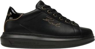 Karl Lagerfeld Kapri Sneakers - Dames - Sneakers - Zwart - 36 EU - Leer - Schoenen