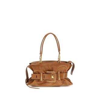 Balmain Brown Calf Leather Bos Taurus Womens Handbag
