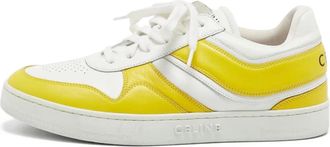 Celine Sneakers con inserti in pelle - Giallo