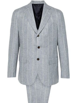 Eleventy striped suit - men - Viscose/Silk/Wool/Cashmere - 50 - Grey