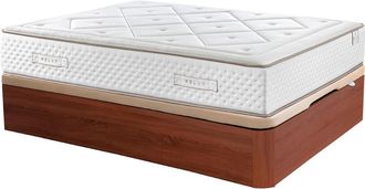 RELAX Colch&oacute;n Muelles Ensacado Gaviota Oro 31 Cm Visco-grafeno + Canap&eacute; Abatible Relax 3d Gran Capacidad Altura 32 Cm 105x190 Cm - Cerezo