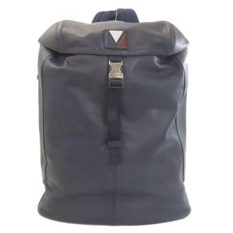 Louis Vuitton Navy Leather Backpack (Pre-Owned)