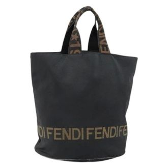 Fendi Pre-owned Tote Bags, female, Black, Size: ONE SIZE Pre-owned Nylon Tote Bag