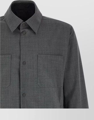 Herno reversible overshirt jacket chest pockets collar