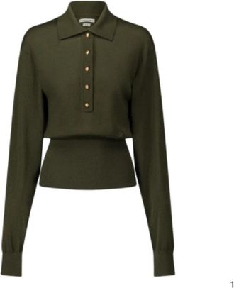 Laurence Bras Ad&egrave;le Top - Dames - Polos - Groen - L - Leer - Tops