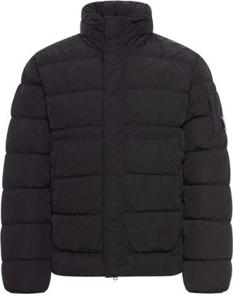 C.P. Company Zwarte Zijde & Nylon Jas - Heren - Winterjassen - Zwart - S - Nylon - Jassen