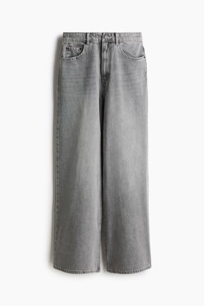 H&M Weite Jeans - Helles Denimgrau
