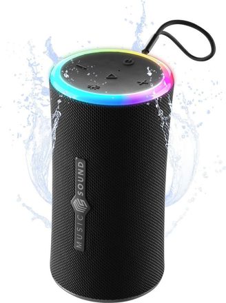No Brand Music Sound Aura 20 Altavoz Bluetooth Port&aacute;til De 20w Con Protecci&oacute;n Ipx6, Luces Rgb Y Hasta 10 Horas De Autonom&iacute;a Para Un Sonido Potente Donde Sea