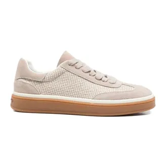 Sergio Moretti Schoenen, Dames, Beige, 40 EU, Su&egrave;de, Wedge Fashion Sneakers