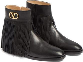 Valentino Garavani Pat Buffalo Ankle Boot in Nero at Nordstrom, Size 13Us