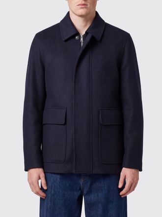Lardini Single-Breasted Short Coat in 100% Virgin Wool with Concealed Closure