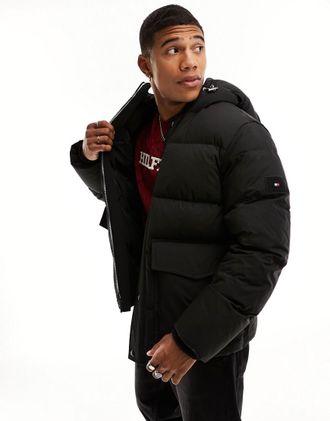 Tommy Hilfiger Rockie - Piumino nero con cappuccio