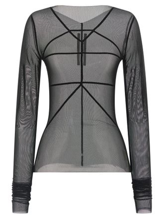 Rick Owens Black Nylon Womens Cardigan
