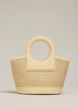 Melie Bianco Carson Raffia Handbag