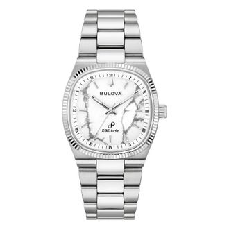 Bulova Super Seville Magnesite Quartz White Dial Mens Watch 96A344