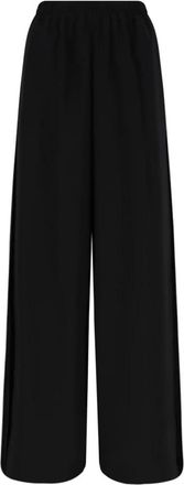 Max Mara Wijde Fluid Broek - Dames - Wijde Broeken - Zwart - XS - Broeken