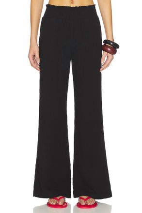 bobi Pull-On Wide Leg Pants In Black